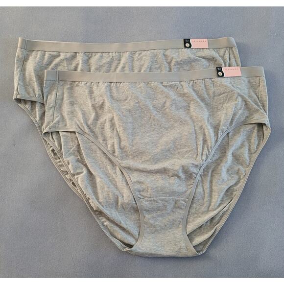 CATHERINE'S Serenada 2pr High Cut Gray Panties Underwear-Size 15 4X-NEW! - Picture 1 of 6